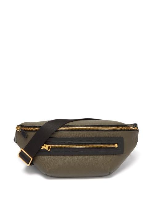 Tom Ford - Buckley Grained-leather Belt Bag - Mens - Black Khaki