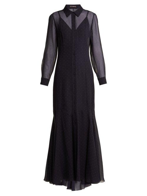 Matchesfashion.com Max Mara - Ugolina Dress - Womens - Navy White
