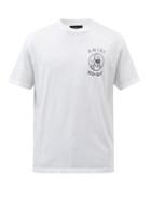 Amiri - X Zig-zag Logo-print Jersey T-shirt - Mens - White