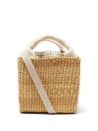 Matchesfashion.com Muu - Rita Linen And Woven Straw Bag - Womens - Cream Multi