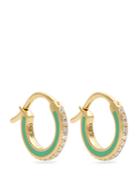 Raphaele Canot Skinny Deco Diamond, Enamel & Yellow-gold Earrings