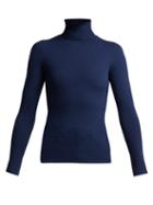 Matchesfashion.com Joostricot - Peachskin Cotton Blend Sweater - Womens - Navy