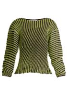 Issey Miyake Plasma 1 Waved Stripe-pleated Top