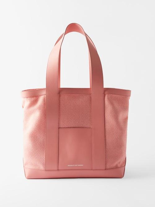 Kvadrat X Raf Simons - Vidar Leather-trim Wool-blend Tote - Mens - Pink
