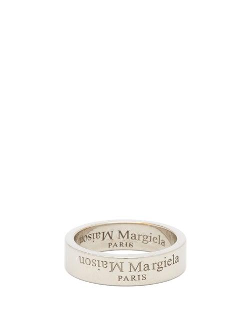 Matchesfashion.com Maison Margiela - Logo-engraved Tarnished Silver Ring - Mens - Silver