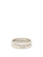 Matchesfashion.com Maison Margiela - Logo-engraved Tarnished Silver Ring - Mens - Silver