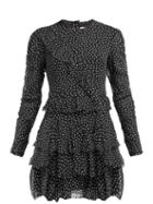 Matchesfashion.com Sir - Constance Polka Dot Open Back Silk Mini Dress - Womens - Black