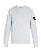 Matchesfashion.com Stone Island - Logo Patch Cotton Jersey Sweatshirt - Mens - Light Blue