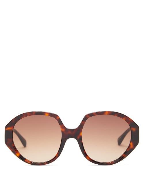 Matchesfashion.com Kaleos - Paley Round Tortoiseshell-acetate Sunglasses - Womens - Tortoiseshell