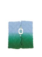 Jw Anderson - Gradient Cable-knit Merino Snood - Womens - Green Blue