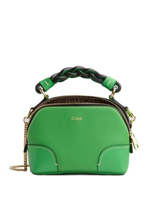 Matchesfashion.com Chlo - Daria Mini Grained-leather Cross-body Bag - Womens - Green