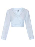 Lisa Marie Fernandez Tie-front Linen Top