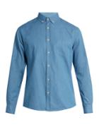 Sunspel Cotton And Linen-blend Chambray Shirt