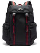 Matchesfashion.com Gucci - Web Striped Technical Canvas Backpack - Mens - Black