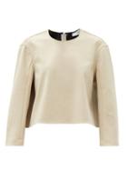 Matchesfashion.com Tibi - Flannel Cropped Top - Womens - Camel