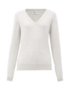Matchesfashion.com Johnston's Of Elgin - V-neck Cashmere Sweater - Womens - Grey