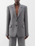 Raey - Wool Tailored Suit Jacket - Womens - Black Multi