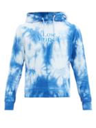 Matchesfashion.com Paco Rabanne - Lose Yourself-print Tie-dye Cotton Sweatshirt - Mens - Blue