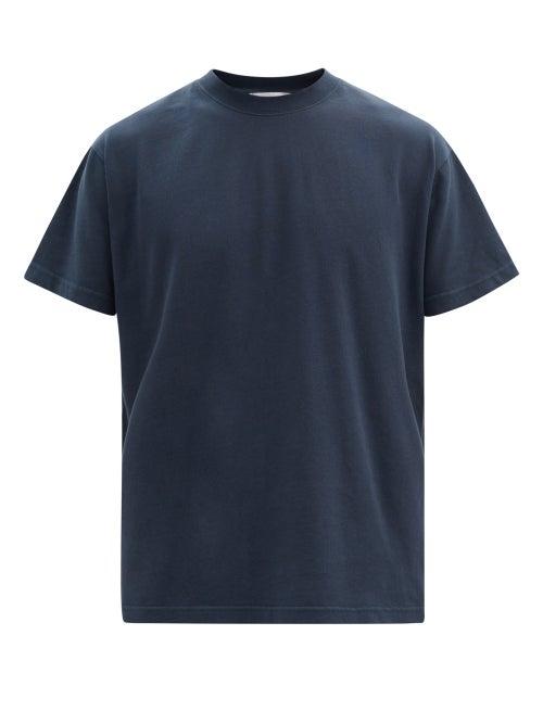 Matchesfashion.com A-cold-wall* - Graphic-print Cotton-jersey T-shirt - Mens - Navy