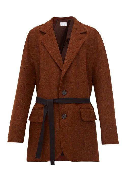 Matchesfashion.com Raey - Oversized Single Breasted Wool Blazer - Womens - Bronze