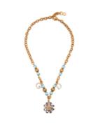 Dolce & Gabbana Logo And Star Crystal-embellished Necklace