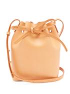 Matchesfashion.com Mansur Gavriel - Pink Lined Mini Leather Bucket Bag - Womens - Tan
