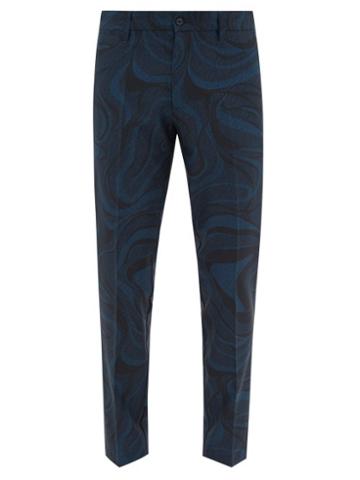 J.lindeberg - Ellott Printed Technical Golf Trousers - Mens - Navy
