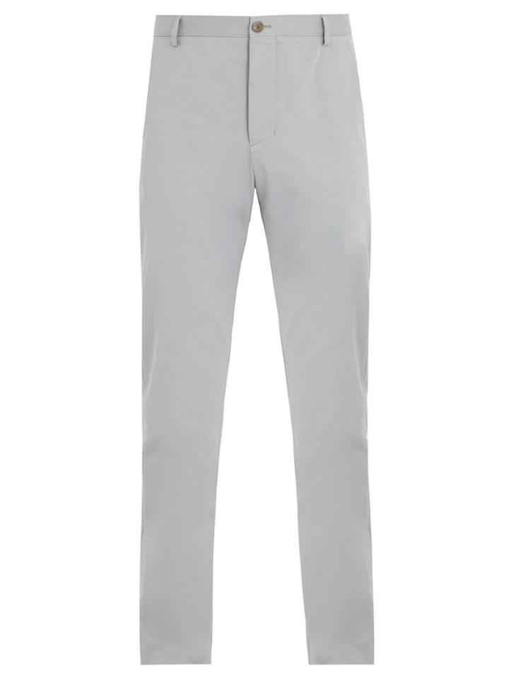 Balenciaga Mid-rise Straight-leg Cotton Chino Trousers
