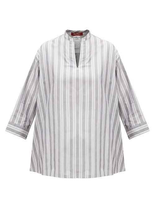 Matchesfashion.com Max Mara Studio - Pompei Blouse - Womens - Black White