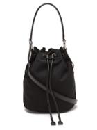 Matchesfashion.com Stella Mccartney - Logo-appliqu Twill Bucket Bag - Womens - Black