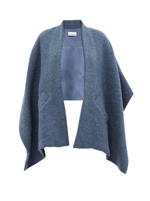 Raey - Wool And Silk-blend Shawl - Womens - Blue