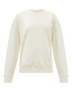 Matchesfashion.com Jil Sander - Logo-embroidered Cotton-jersey Sweatshirt - Womens - Ivory