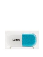 Sarah's Bag Lucky Pill Glitter Perspex Clutch