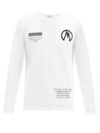 Matchesfashion.com Moncler - Logo-patch Long-sleeved Cotton-jersey T-shirt - Mens - White