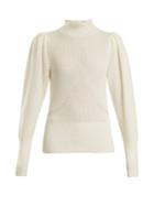 Frame High-neck Wool-blend Ribbed-knit Sweater