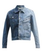 E.l.v. Denim - The Twin Two-tone Denim Jacket - Womens - Dark Blue