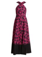 Matchesfashion.com Borgo De Nor - Gabrielle Bouquet Print Cotton Poplin Dress - Womens - Pink Print