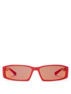 Matchesfashion.com Balenciaga - Rectangle Frame Acetate Sunglasses - Mens - Red