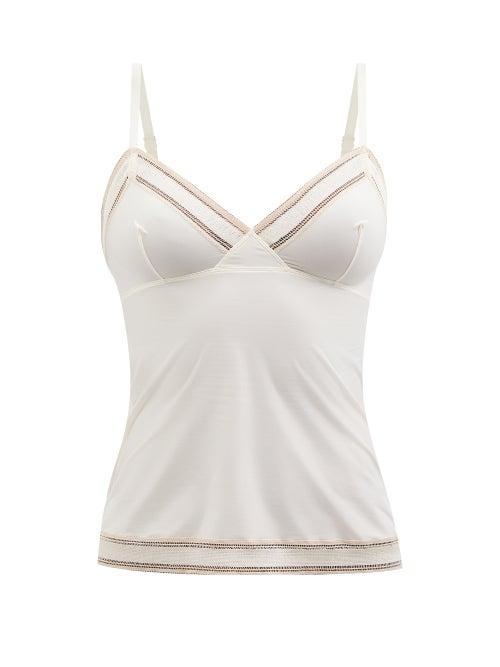 Eres - Lace-trimmed Jersey Cami Top - Womens - White