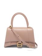 Matchesfashion.com Balenciaga - Hourglass Small Grained-leather Bag - Womens - Beige