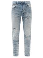 Mens Rtw Ksubi - Chitch Punk Distressed Slim-leg Jeans - Mens - Blue