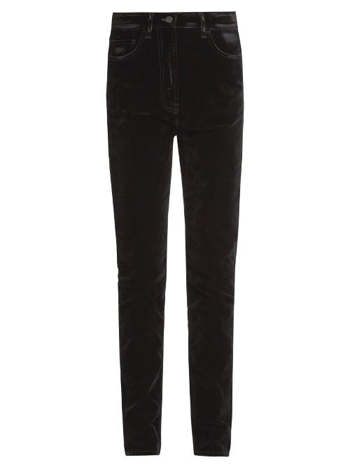 Tomas Maier High-rise Skinny Velvet Jeans