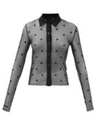 Givenchy - 4g-logo Jersey-mesh Shirt - Womens - Black