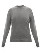 Raey - Recycled-cashmere Blouson-back Crew-neck Sweater - Womens - Dark Grey