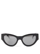 Saint Laurent Eyewear - Ysl-monogram Cat-eye Acetate Sunglasses - Womens - Black