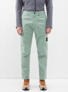 Stone Island - Cotton-blend Twill Cargo Trousers - Mens - Light Green