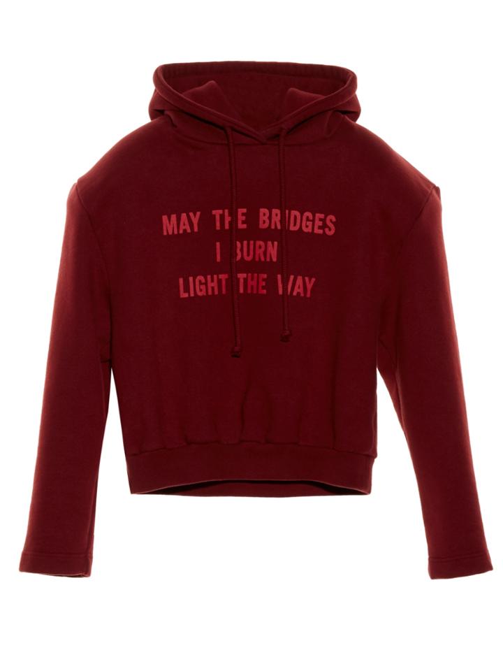 Vetements Football-shoulder Hooded Cotton-blend Sweatshirt