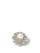 Matchesfashion.com Alessandra Rich - Faux-pearl And Crystal Brooch - Womens - Pearl
