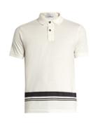 Stone Island Striped-hem Cotton-jersey Polo Shirt