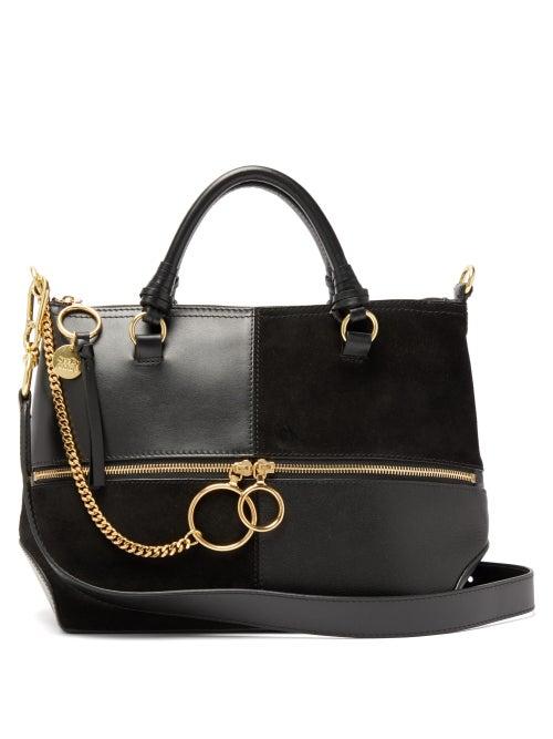 Matchesfashion.com See By Chlo - Emy Suede And Leather Cross Body Bag - Womens - Black
